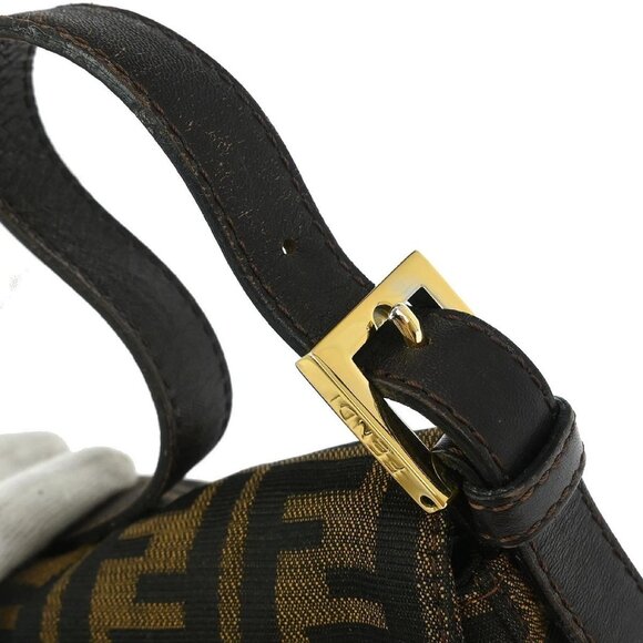 Fendi Brown Canvas Zucca Baguette Handbag 2308-26424-009 145620 - Picture 6 of 10